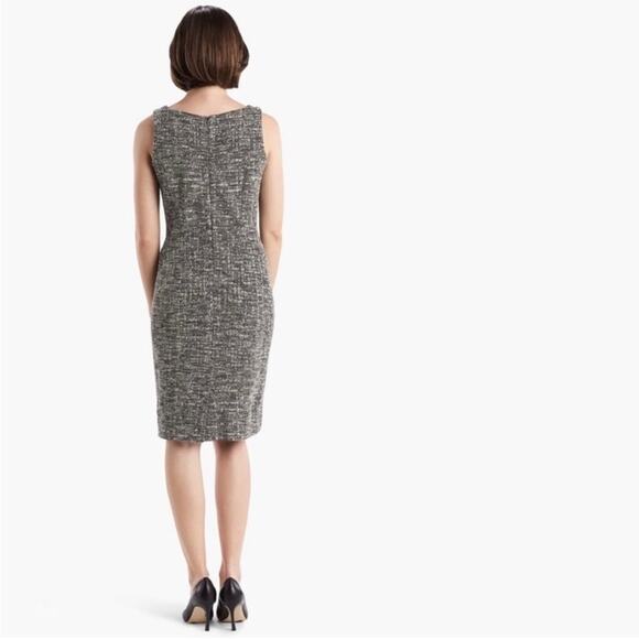 M.M. Lafleur "The Lydia" Twist Strap Boucle Tweed Sheath Dress Size 8 - Picture 7 of 13